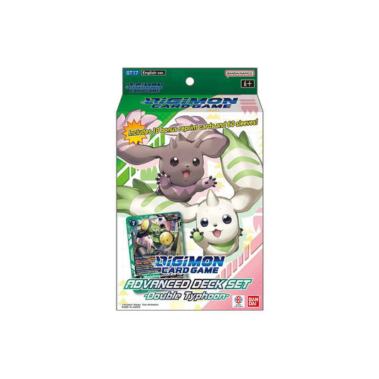 DIGIMON CARD GAME: ADVANCED DECK: DOUBLE TYPHOON (ST-17)  DISPLAY OF 8