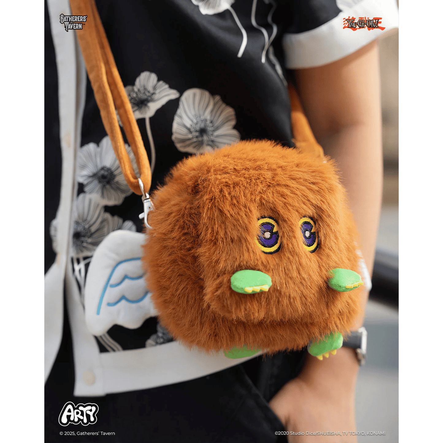 Gatherers’ Tavern Yu-Gi-Oh! Winged Kuriboh ARTY Bag Plush Deck Box Carrying Case with Adjustable Strap – Holds 100+ Card Deck Box – Officially Licensed