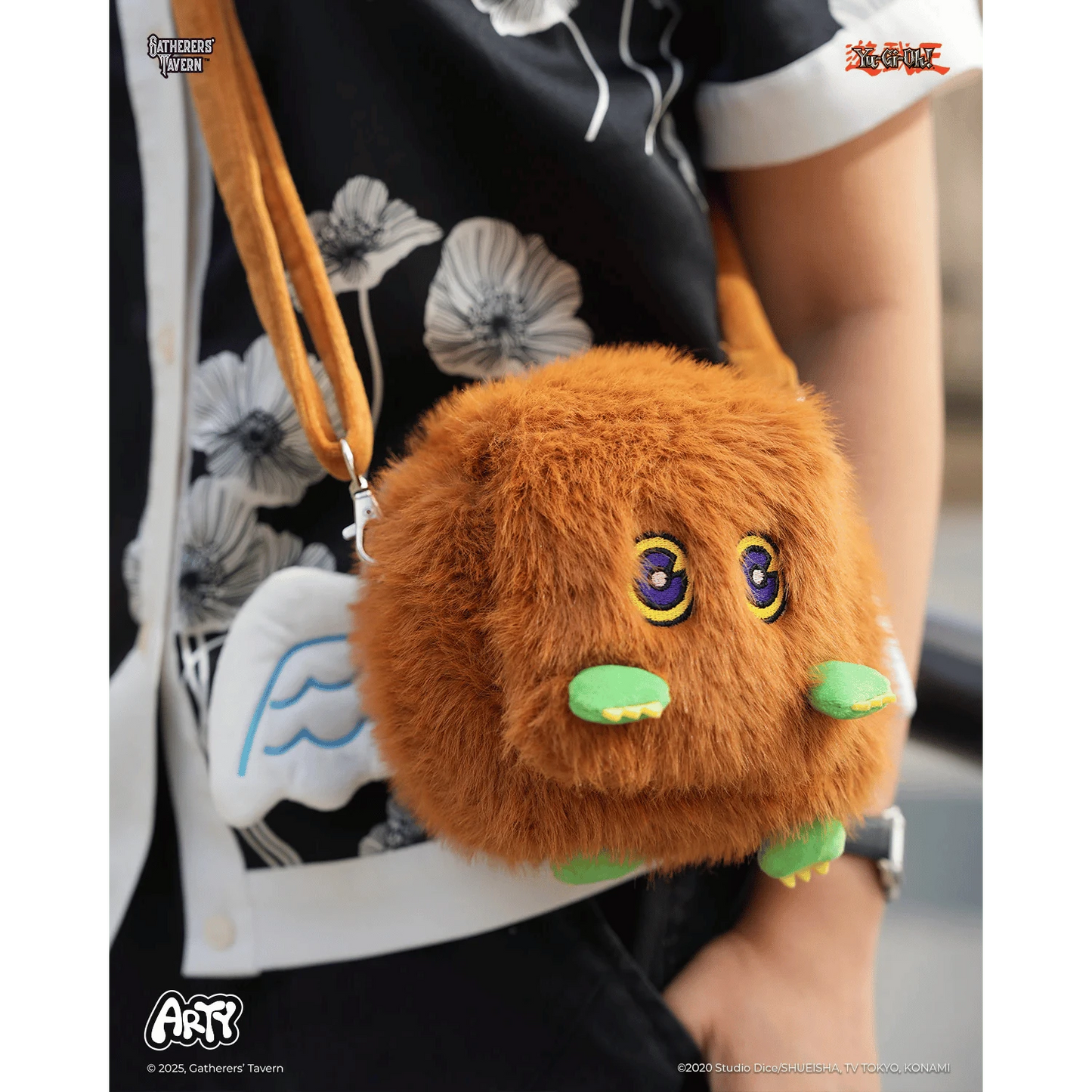 Gatherers’ Tavern Yu-Gi-Oh! Winged Kuriboh ARTY Bag Plush Deck Box Carrying Case with Adjustable Strap – Holds 100+ Card Deck Box – Officially Licensed