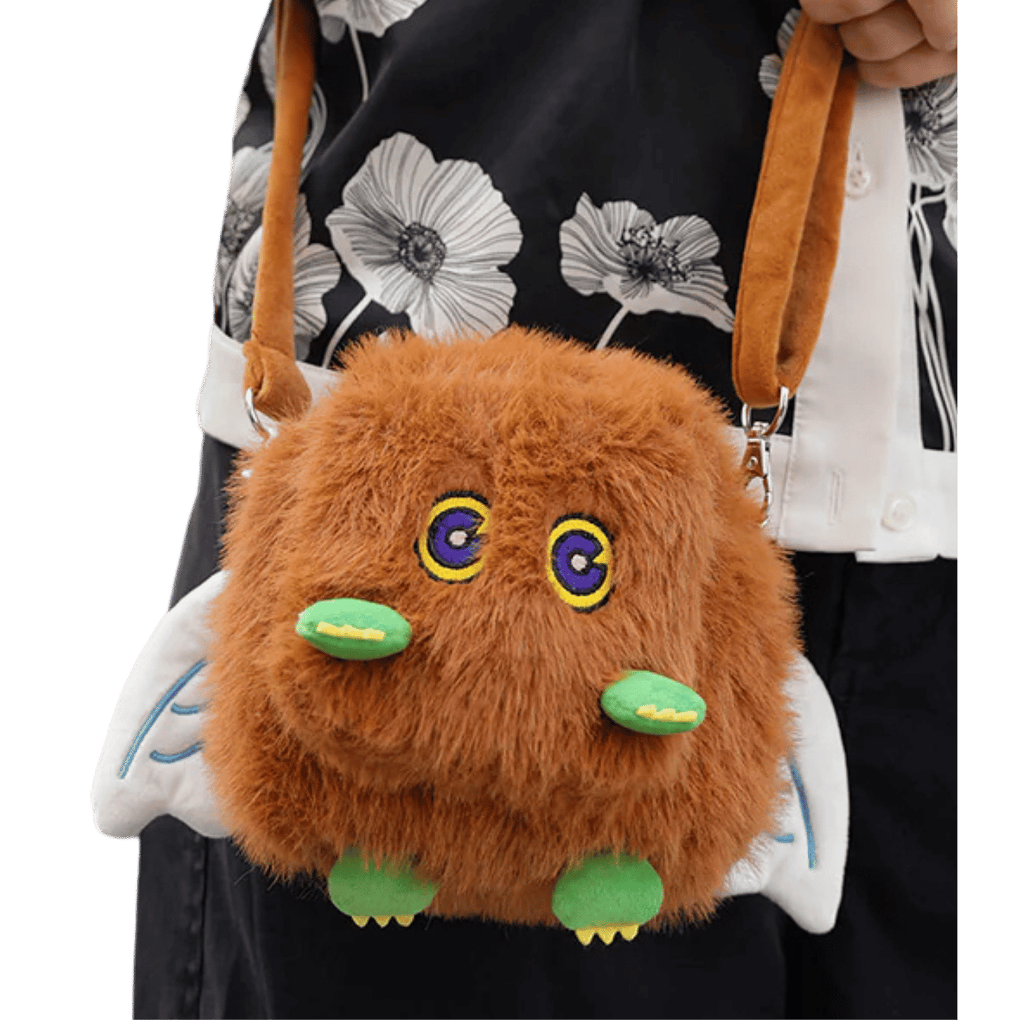 Gatherers’ Tavern Yu-Gi-Oh! Winged Kuriboh ARTY Bag Plush Deck Box Carrying Case with Adjustable Strap – Holds 100+ Card Deck Box – Officially Licensed