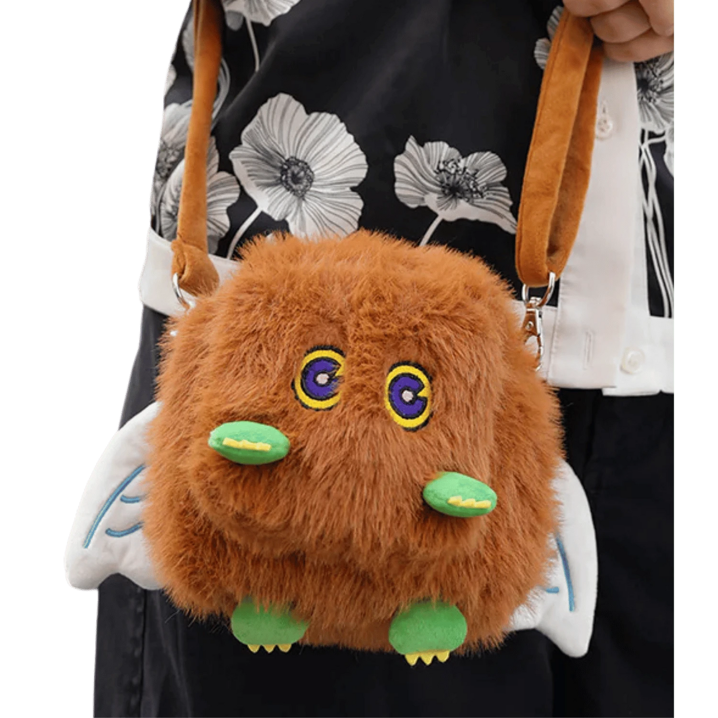Gatherers’ Tavern Yu-Gi-Oh! Winged Kuriboh ARTY Bag Plush Deck Box Carrying Case with Adjustable Strap – Holds 100+ Card Deck Box – Officially Licensed