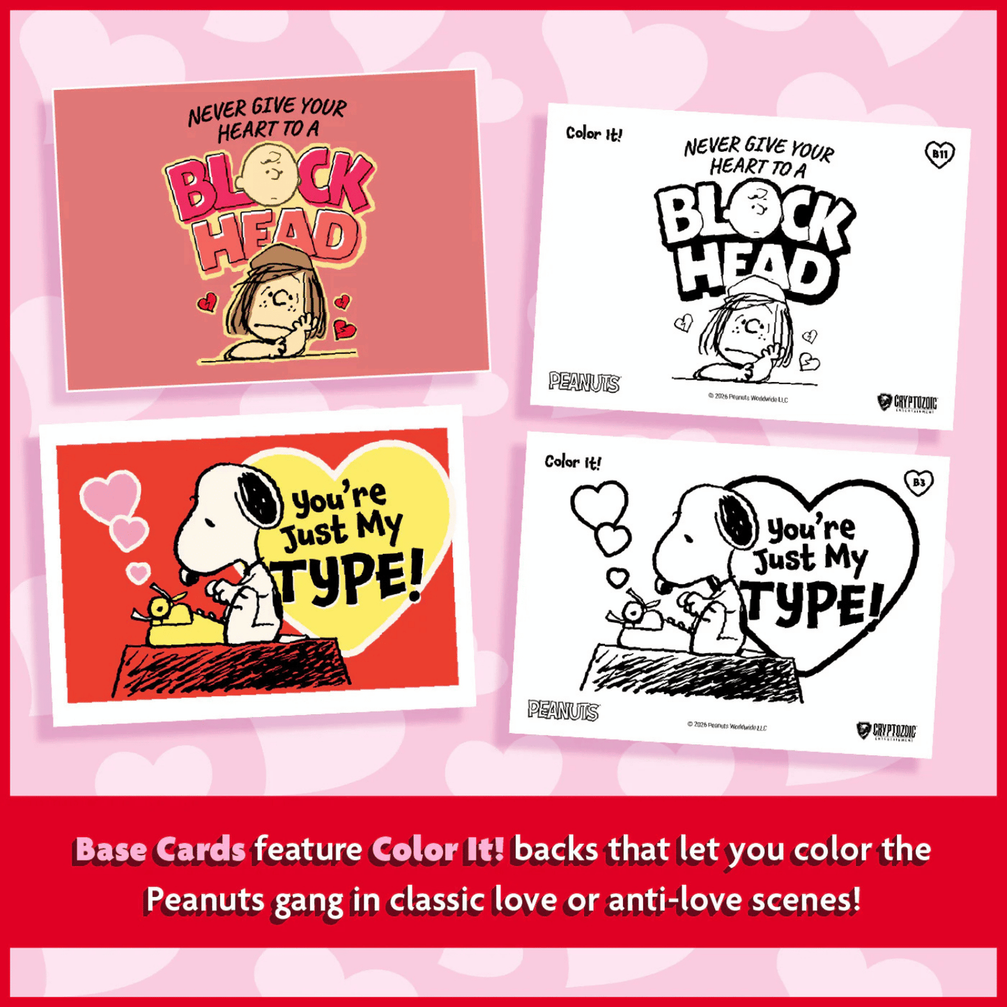 Cryptozoic Entertainment Peanuts Playpaks: Love Me, Love Me Not Series 3 Collectible Cards, 5 Cards, Single Pack