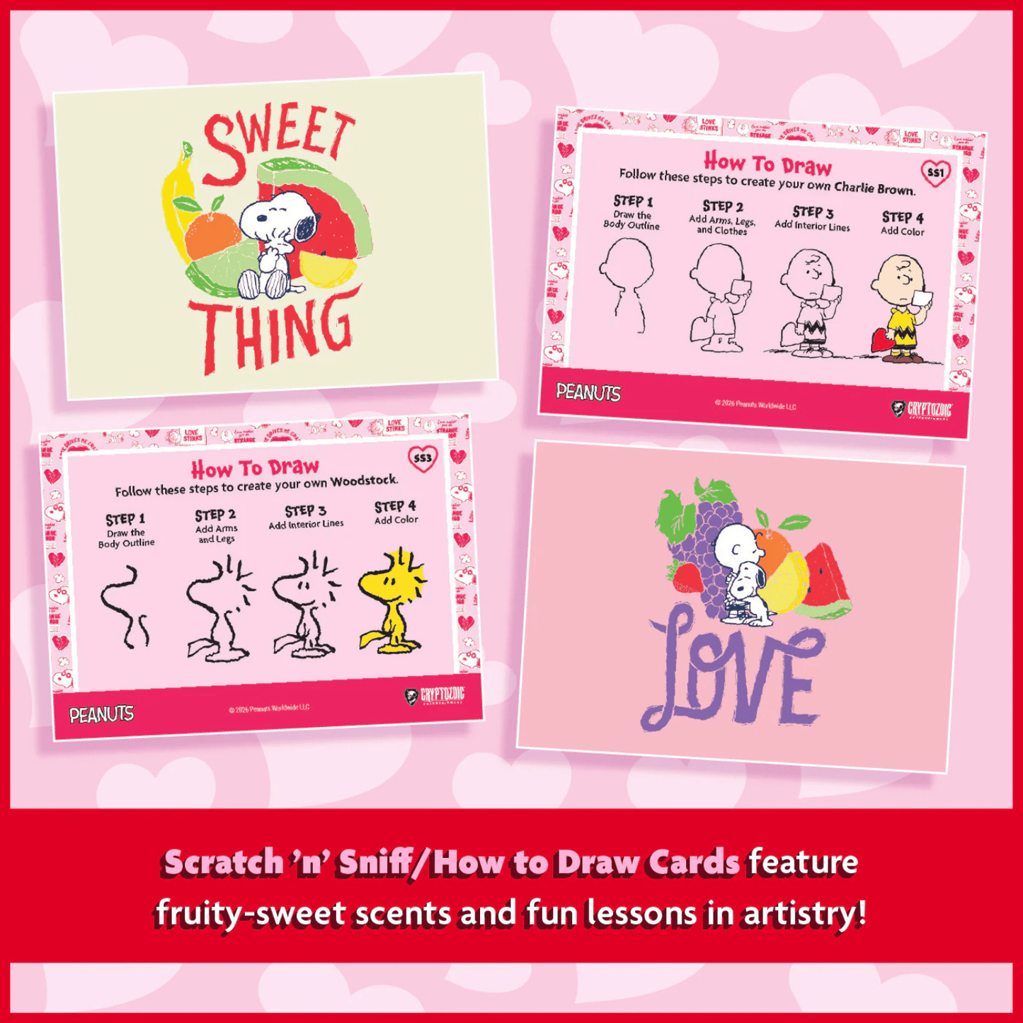 Cryptozoic Entertainment Peanuts Playpaks: Love Me, Love Me Not Series 3 Collectible Cards, 5 Cards, Single Pack