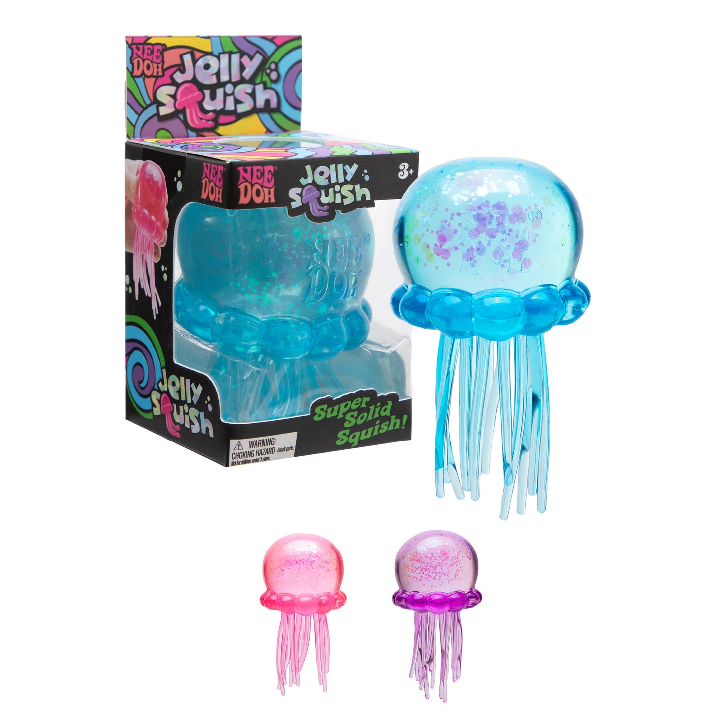 Needoh Jelly Squish - Sensory Squeeze Toy - Blue