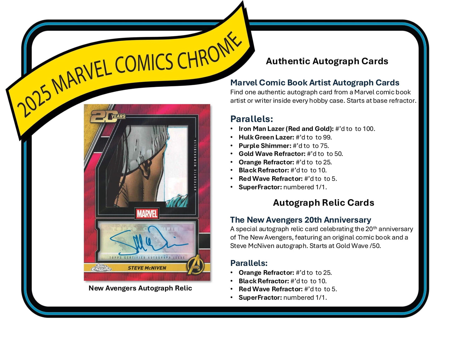 Topps 2025 Marvel Comics Chrome Value Blaster Box - 7 Packs