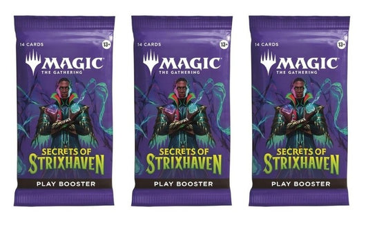 3 Packs Magic The Gathering Play Booster Pack Lot MTG Secrets of Strixhaven