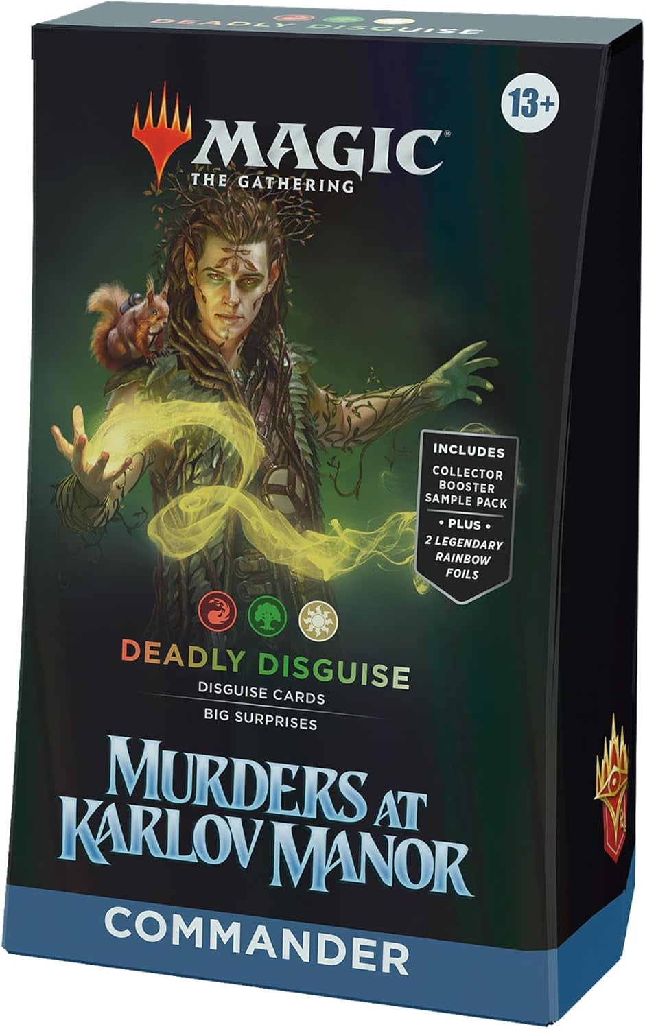 Magic: The Gathering Murders at Karlov Manor Commander Deck - Deadly Disguise (100-Card Deck, 2-Card Collector Booster Sample Pack + Accessories)