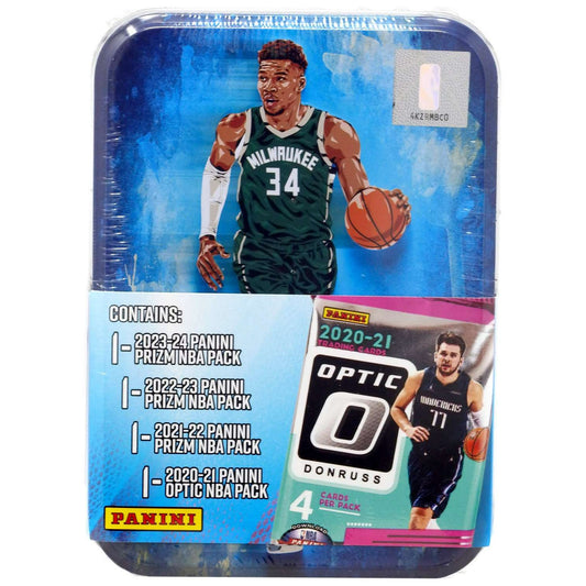 Panini NBA Panini Prizm Giannis Antetokounmpo Trading Card COLLECTOR Tin (4 Packs)