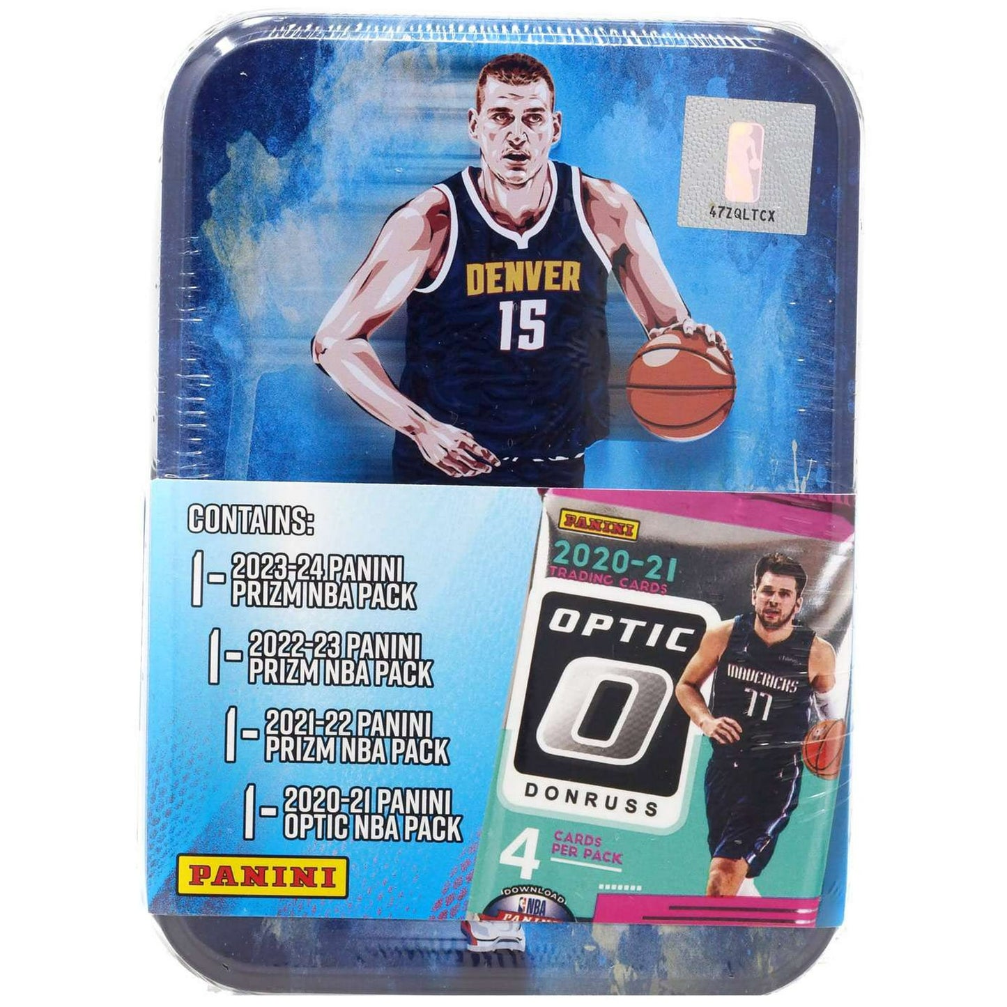 Panini NBA Panini Prizm Nikola Jokic Trading Card COLLECTOR Tin (4 Packs)