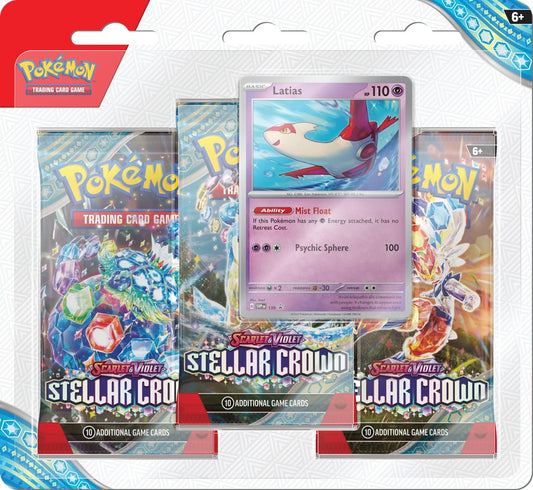 Pokémon TCG: Scarlet & Violet—Stellar Crown Three-Booster Blister Latias