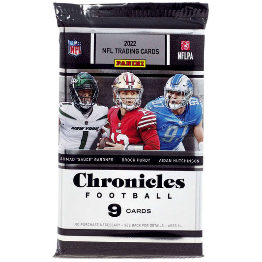 NFL Panini 2022 Chronicles Football Trading Card MEGA Box Pack (9 Cards)