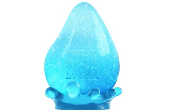 NeeDoh Dream Drop - Sensory Squeeze Toy with Dreamy Smooth Squeeze - 3" Tall - Blue