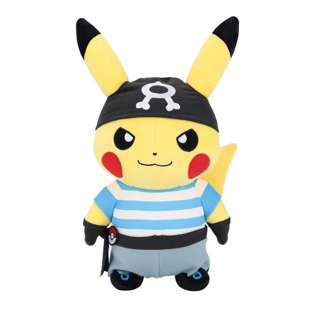 Villain Costume Pikachu Plush Toy Team Aqua 28CM