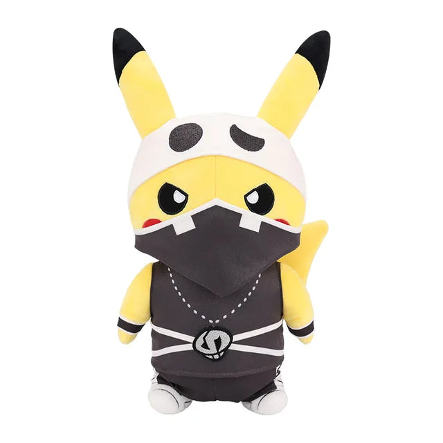 Villain Costume Pikachu Plush Toy Team Skull 28CM