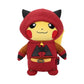 Villain Costume Pikachu Plush Toy Team Magma 28CM