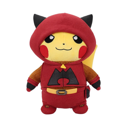 Villain Costume Pikachu Plush Toy Team Magma 28CM