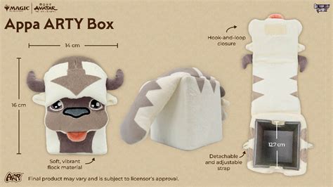 Gatherers' Tavern Magic: The Gathering Avatar: The Last Airbender Appa ARTY Deck Box – Holds 100+ Double-Sleeved Cards, Plush Card Storage with Adjustable Strap