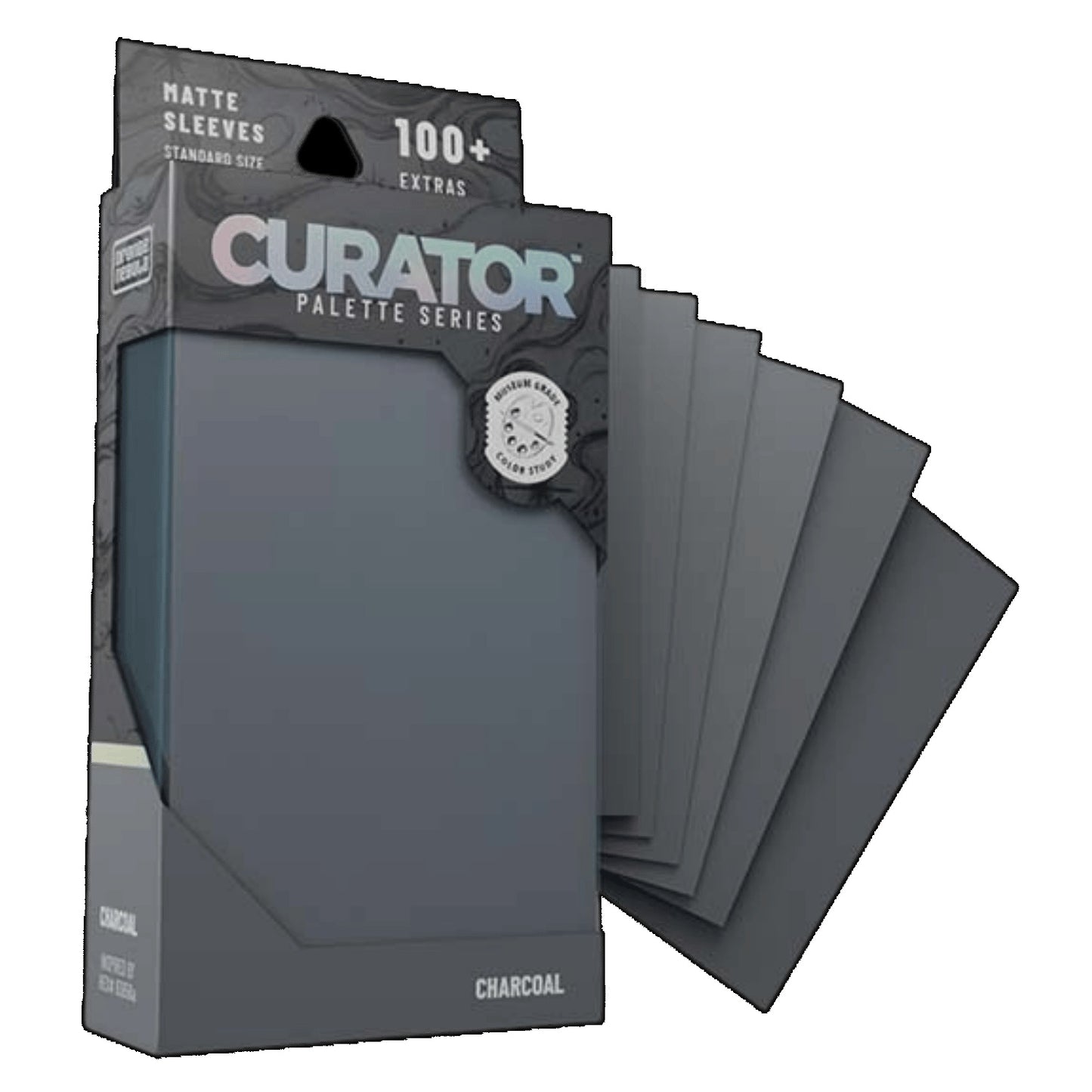 Curator Palette Series Matte Standard Size Trading Card Sleeves, Charcoal, 100 Count