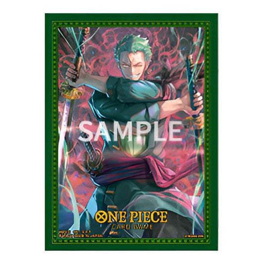 One Piece Card Game Protective Sleeves - Official Sleeve Set 11 - Roronoa Zoro - 70ct Sleeves