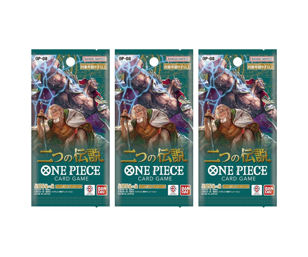 One Piece Card Game Two Legends OP-08 Booster Pack (Japanese) - 3 Packs - 18 Cards