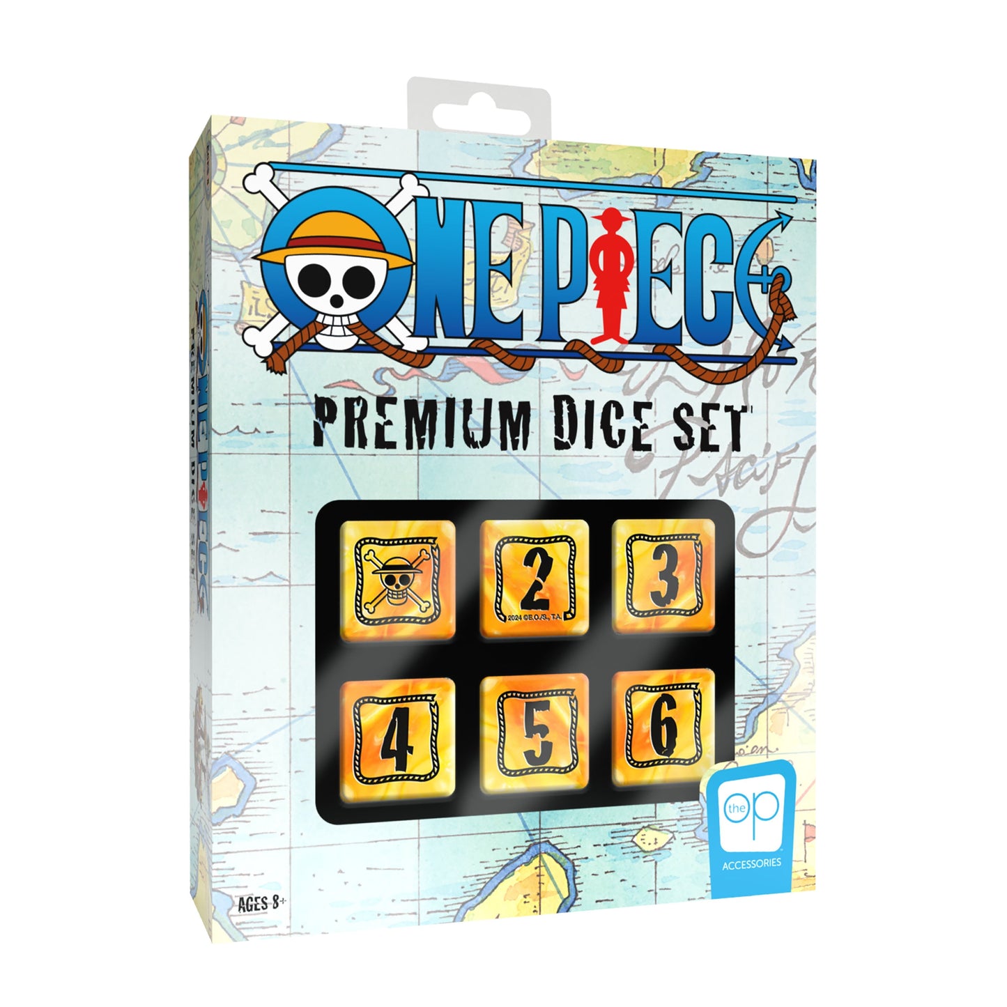 One Piece Premium Dice Set, Custom Dice with Collectible Monkey D. Luffy Tin Case, Based on the Japanese Manga and Anime series, Officially Licensed Eiichiro Oda & Shueisha Collectible & Merchandise