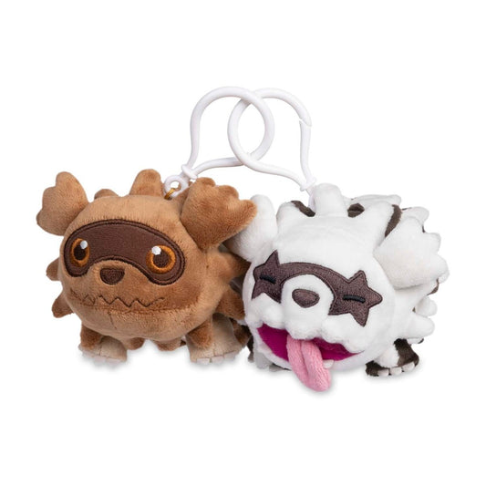 Pokemon Center Zigzagoon & Galarian Zigzagoon Parallel Pairs Two-Plush Key Chain