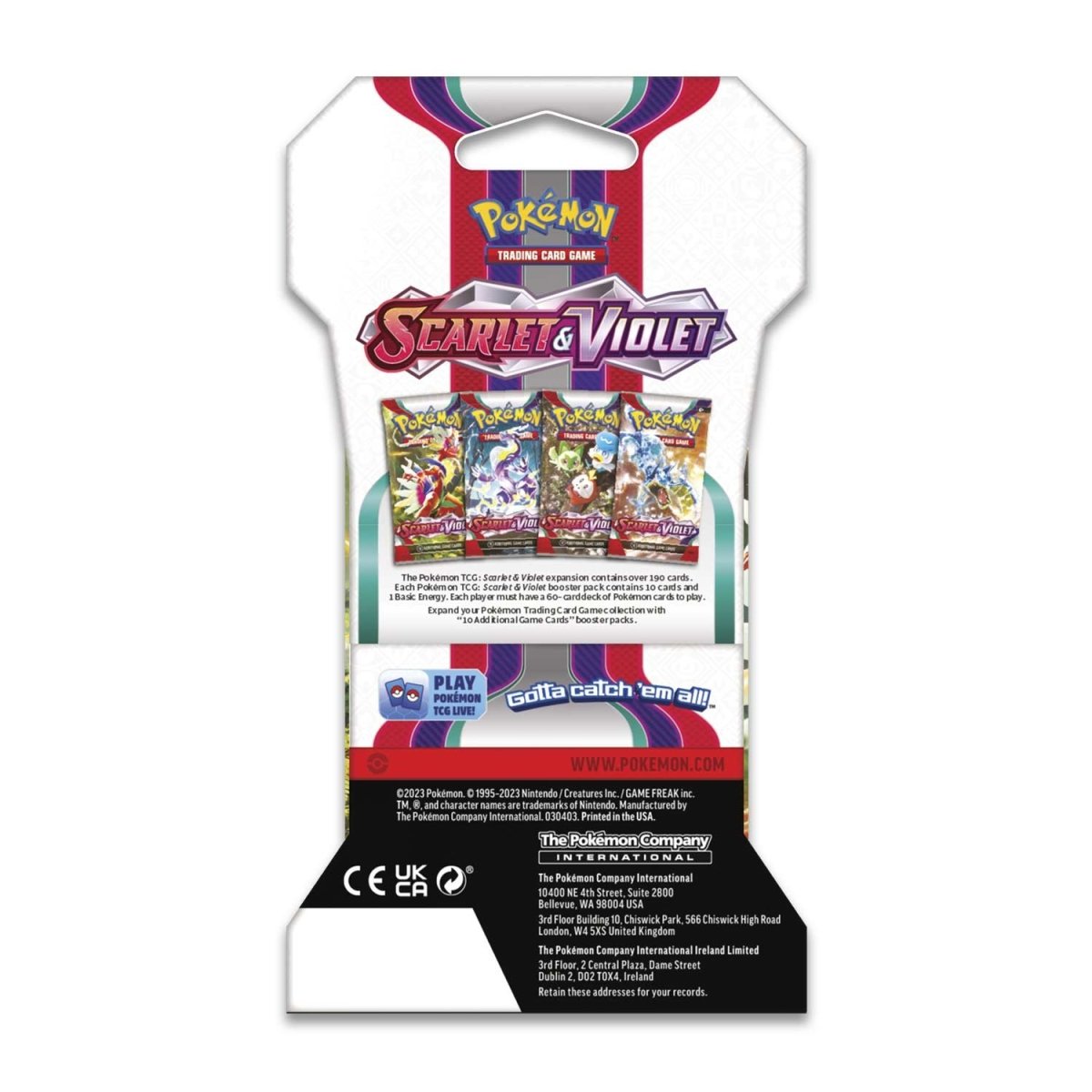 POKEMON TCG: Scarlet & Violet Booster Packs - 8 Pack (80 Cards)