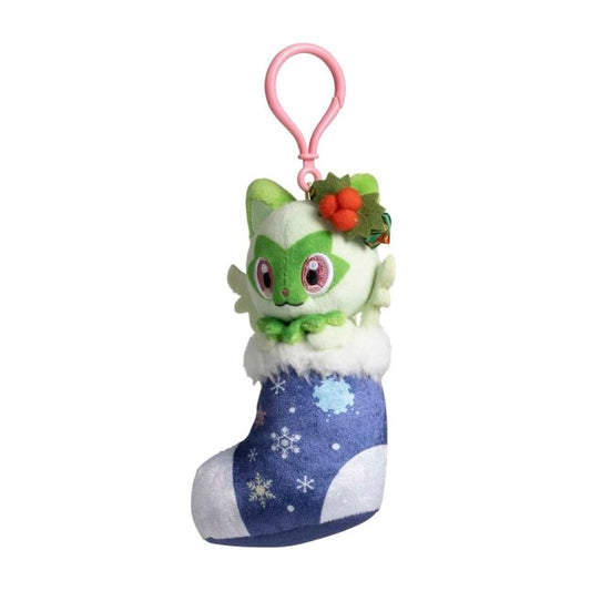 Pokemon Center: Sprigatito Pokémon Holiday Festival Plush Key Chain - 6 ¼ In.