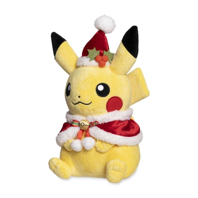 Pokemon Center: Pikachu with Holiday Cape & Hat Pokemon Holiday Plush - 14 In.