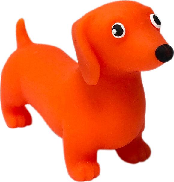 Squeeezy Dachshund Orange 8.5-Inch Squeeze Toy – Soft Sensory Fidget Toy by Toymendous