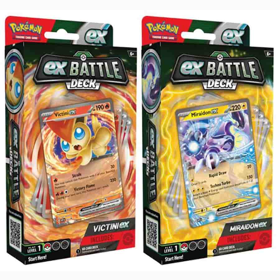 POKEMON TCG: BATTLE DECKS: VICTINI EX AND MIRAIDON EX PREORDER - RELEASE DATE: 07/09/2024