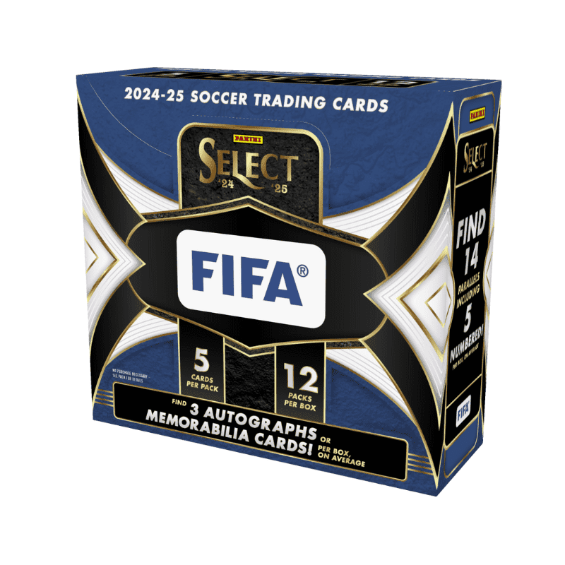 Panini 2024/25 Select FIFA Soccer Hobby Trading Card Box (3 Autographs or Memorabilia Cards Per Hobby Box)