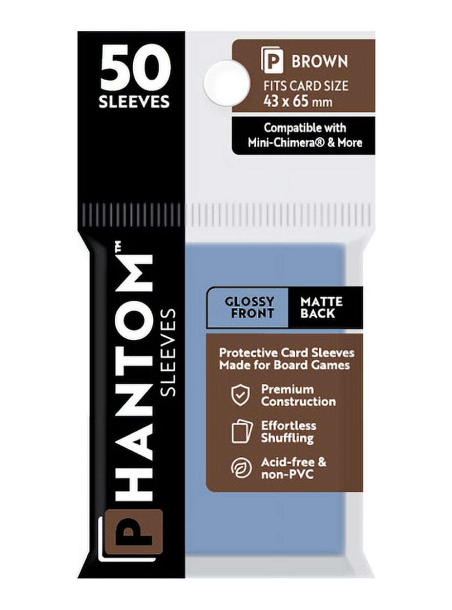 Phantom Sleeves: "Brown Size" (43mm x 65mm) - Gloss/Matte (50) (Compatible with: Mini-Chimera® and More)