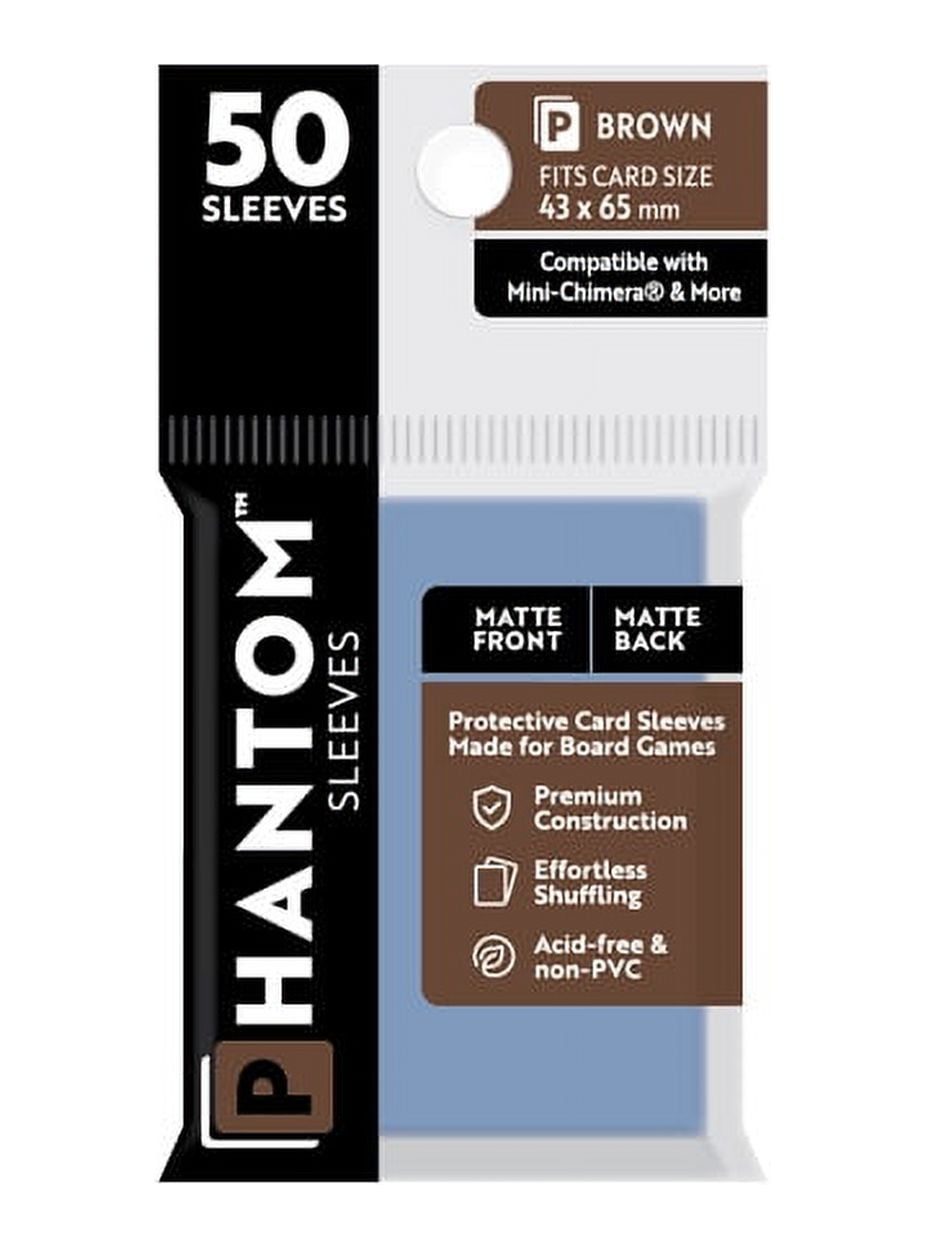 Phantom Sleeves: "Brown Size" (43mm x 65mm) - Matte/Matte (50) (Compatible with: Mini-Chimera® and More)