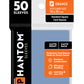 Phantom Sleeves: "Orange Size" (70mm x 70mm) - Matte/Matte (50) (Compatible with: Standard Square Card Sleeves)