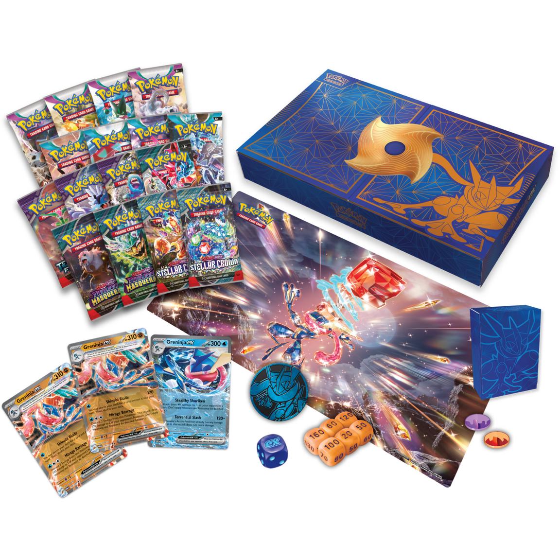 Pokemon TCG: Greninja ex Premium Collection - 16 Packs, Promos