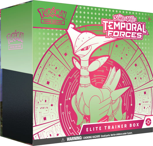 POKEMON TCG: SCARLET AND VIOLET: TEMPORAL FORCES: ELITE TRAINER BOX: IRON LEAVES