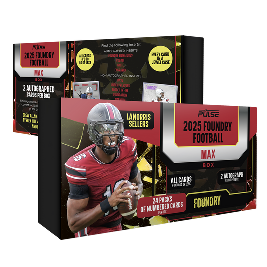 2025 Pulse Foundry Football MAX Booster Box | 24 Packs Per Box | 2 Autographed Cards Per Box