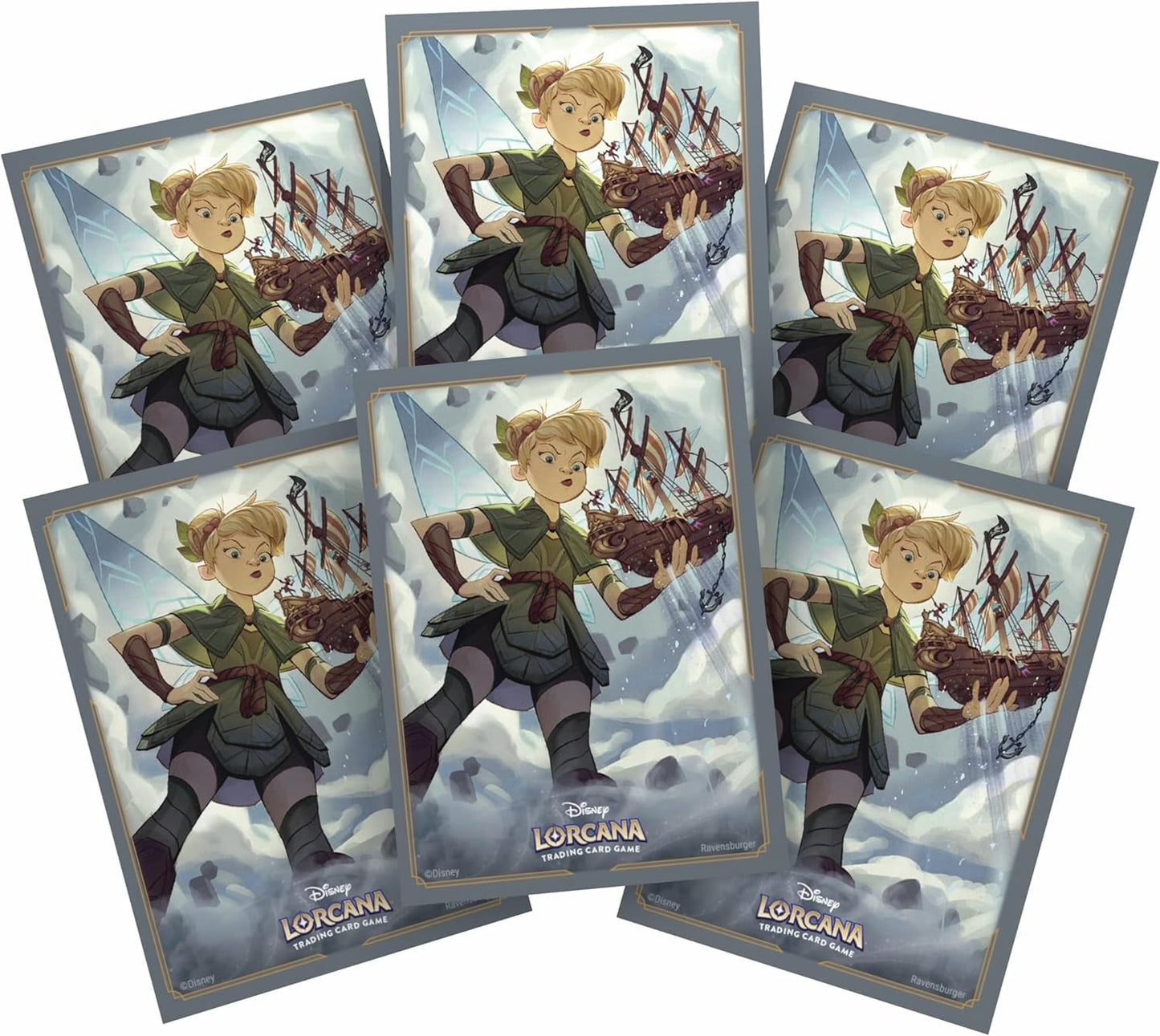 Ravensburger Disney Lorcana TCG Card Sleeves Featuring Tinker Bell - Giant Fairy | 65 Protective Sleeves for TCG Decks | Ages 8+