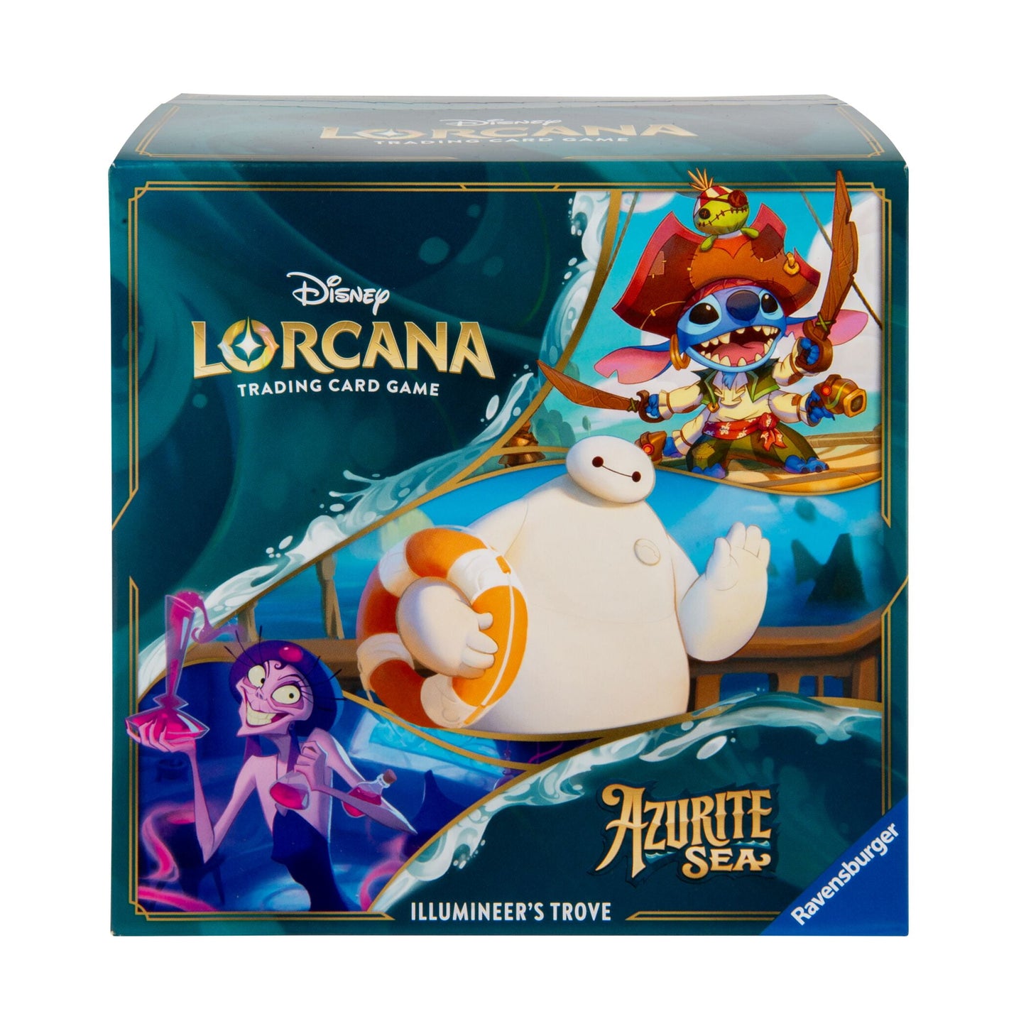 Ravensburger Disney Lorcana TCG: Azurite Sea Illumineer's Trove | Secure Card Storage | Includes Booster Packs & Comprehensive Guide | Original Disney Artwork | Ages 8+