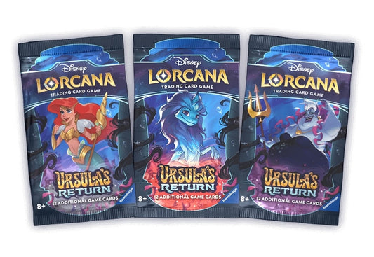 3 Packs Lorcana 12 Card Booster Pack Lorcana Ursulas Return