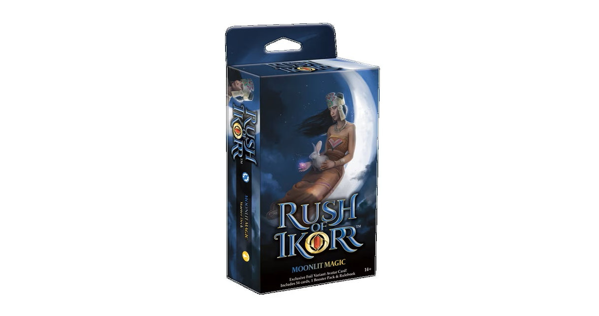 Upper Deck Rush of Ikorr TCG Moonlit Magic Starter Deck – Shattered Chaos, 54 Cards, Booster Pack & Rulebook, Ages 14+