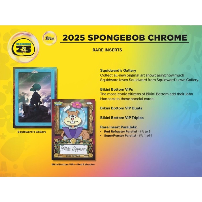 Topps 2025 SpongeBob Chrome 25th Anniversary 7-Pack Blaster Box