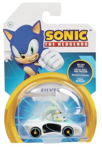 Sonic the Hedgehog 2.5" - Team Racing Silver Diecast Vehicle [Lightron]