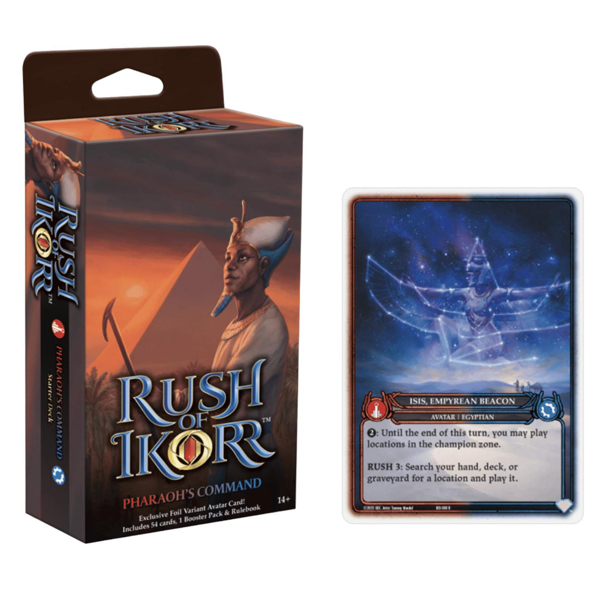 Upper Deck Rush of Ikorr: Shattered Chaos Pharaoh’s Command Starter Deck – 54 Cards, Booster Pack, Rule Book & Token Sheet