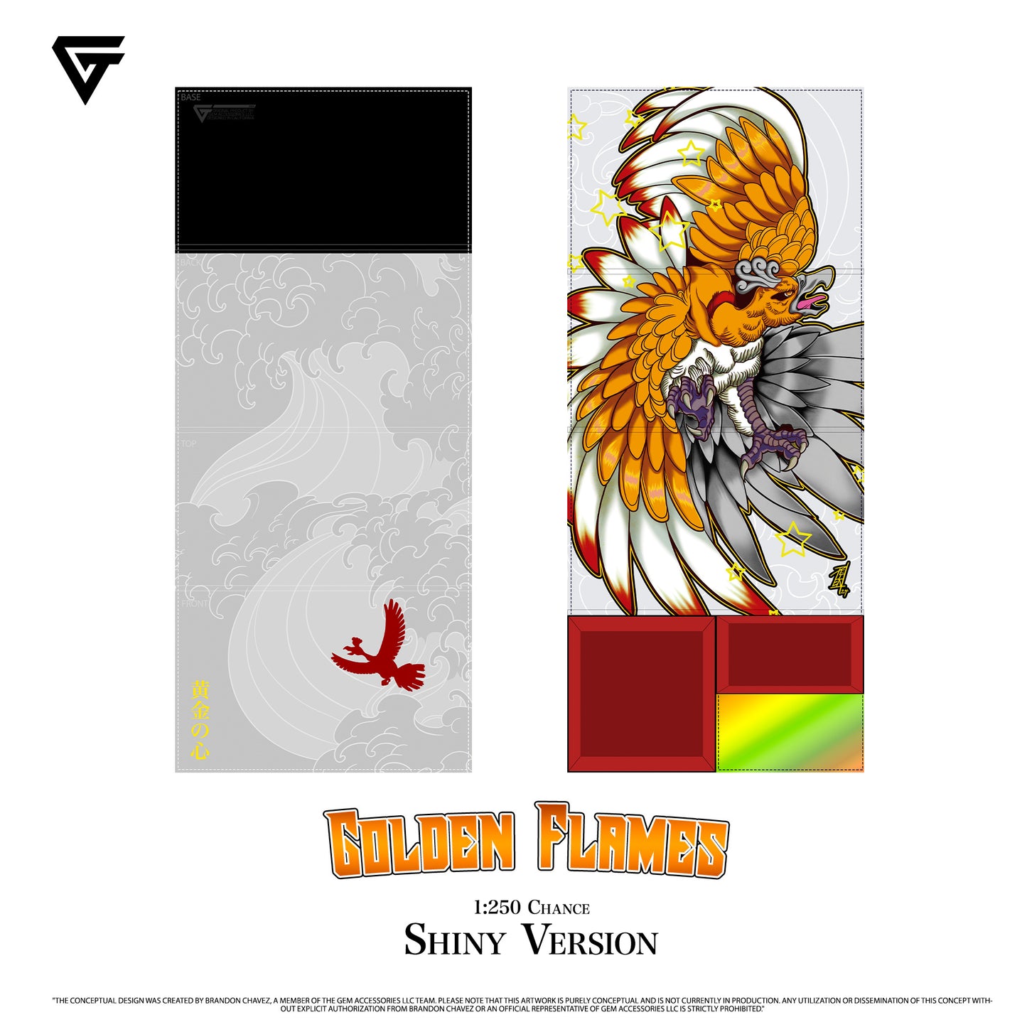 Gemtech Dektech Premium Deck Box - Golden Flames