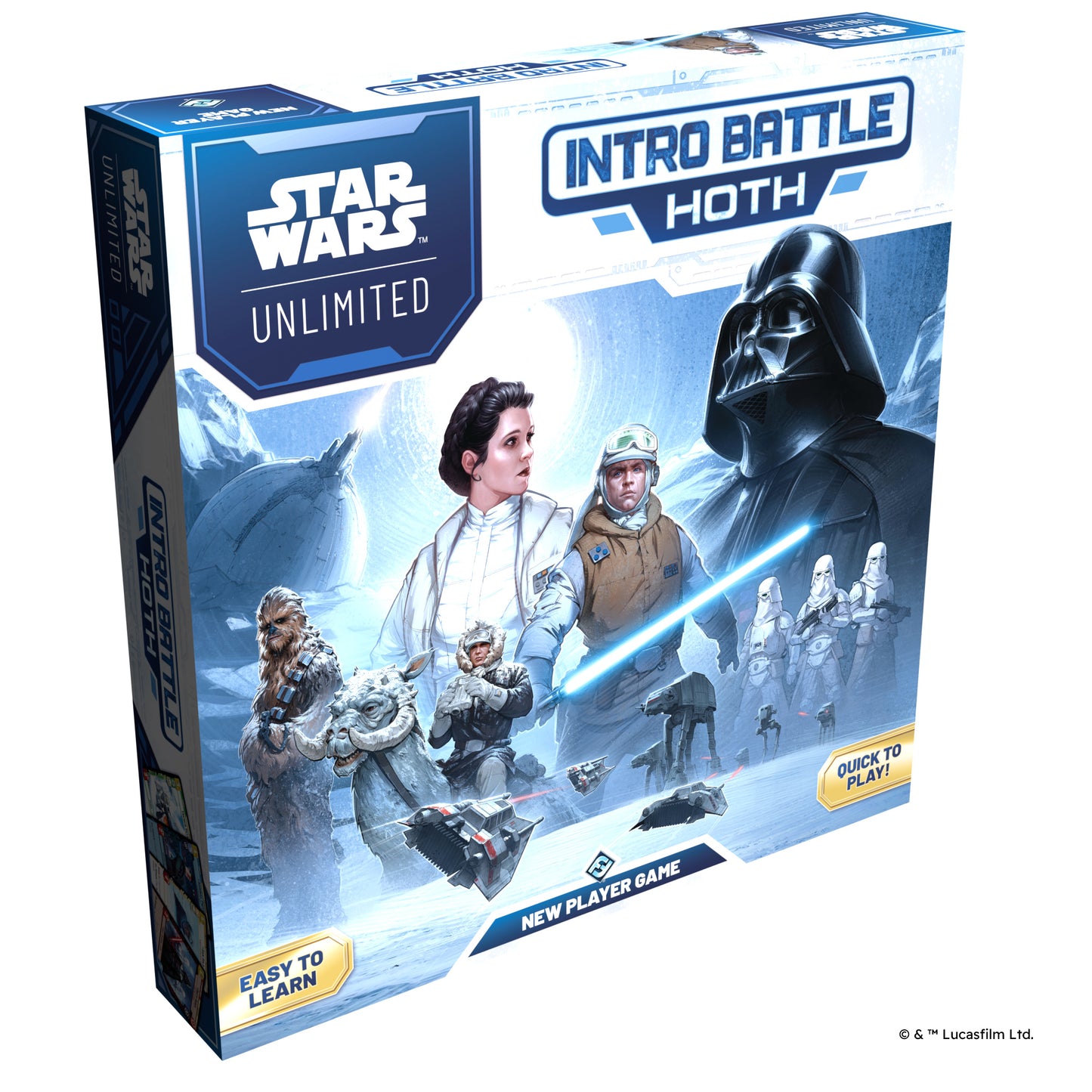 Star Wars: Unlimited TCG - Intro Battle Hoth - Easy-to-Learn Trading Card Game Starter Set with Pre-Built Vader & Leia Decks for Kids & Adults, Ages 12+, 2+ Players, 20 Min Playtime - Presale Ships 10/03/2025