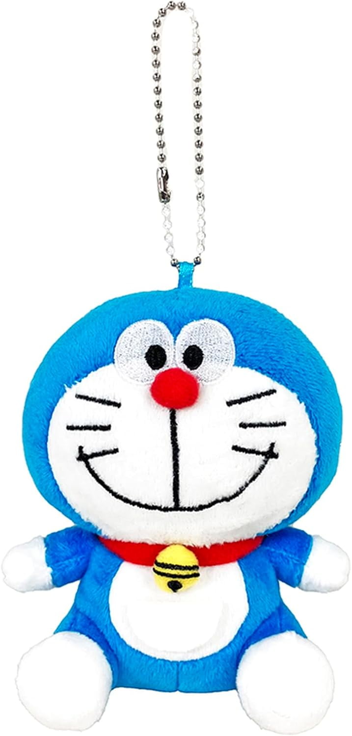 Sanrio Doraemon Standard Mascot Keychain Plush Sitting 204684-24 H 11 x W 10 D 7 cm