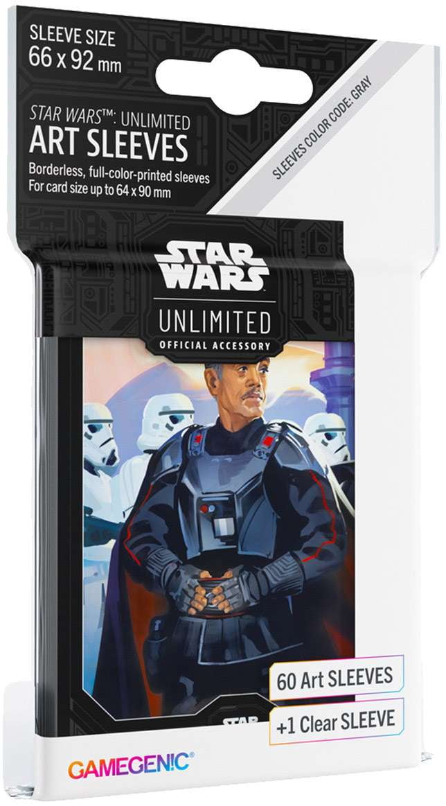 Star Wars Unlimited Moff Gideon ART SLEEVES - Officially Licensed Pack of 60 Art Sleeves and 1 Clear Sleeve, Optimized Size for Star Wars Unlimited and Other TCG and LCG Games, Made by Gamegenic