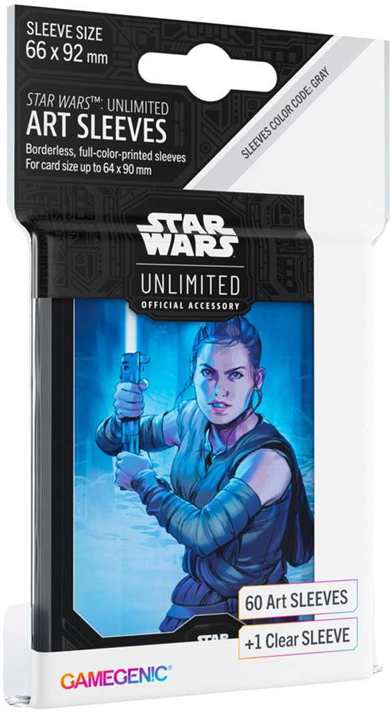 Star Wars Unlimited Rey ART SLEEVES - Officially Licensed Pack of 60 Art Sleeves and 1 Clear Sleeve, Optimized Size for Star Wars Unlimited and Other TCG and LCG Games, Made by Gamegenic